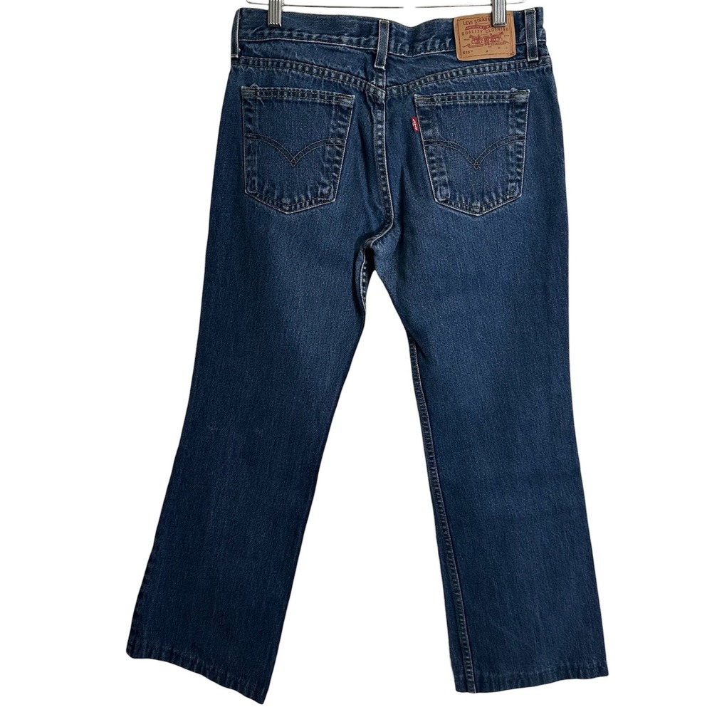 Levi's 518 Super Low Bootcut Jeans Woman Size 9 JR M Dark Wash Denim Y2K Vintage - Picture 5 of 10
